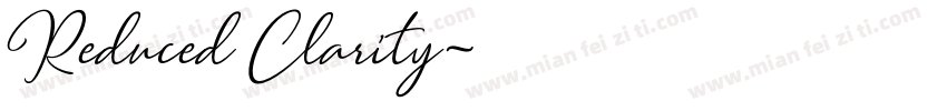 Reduced Clarity字体转换